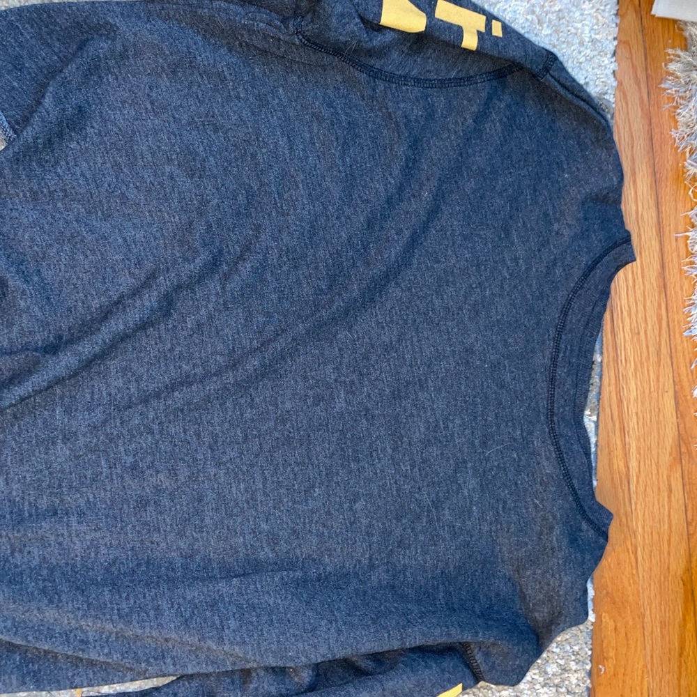 blue long sleeve shirt